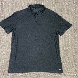 Vuori Strato Tech Polo Shirt Men's Large XL Black Stretch Golf Performance
